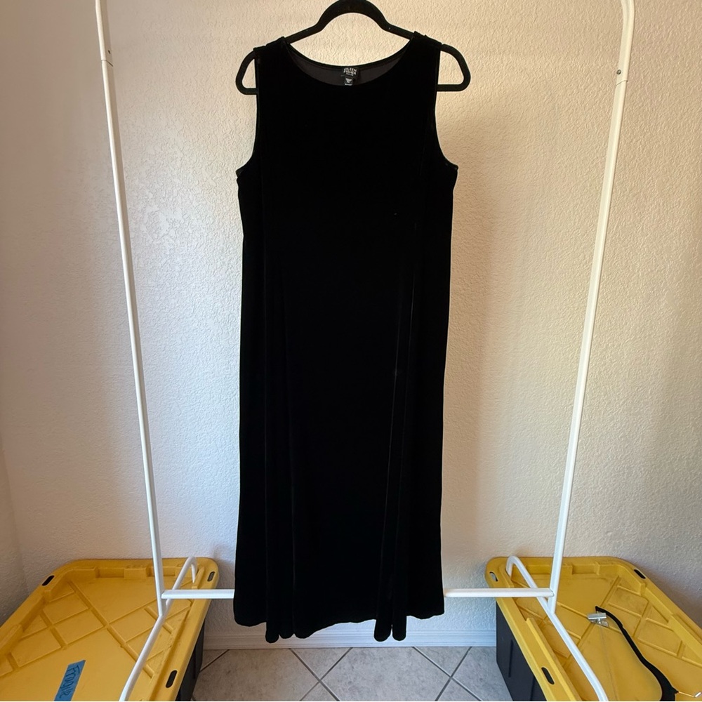 Eileen Fisher Classic Black velvet Maxi Dress
